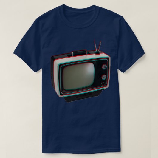 3D-Retro-Fernsehen 1 T-Shirt (Design vorne)