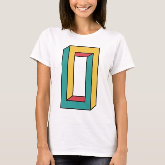 3d Retro-Form T-Shirt (Vorderseite)