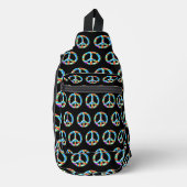 3D-Retro-Friedenssymbol Crossbody Bag (Vorderseite)