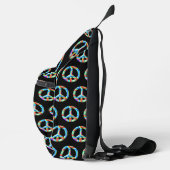 3D-Retro-Friedenssymbol Crossbody Bag (Rechts)