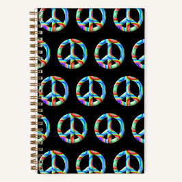 3D-Retro-Friedenssymbol Notizblock