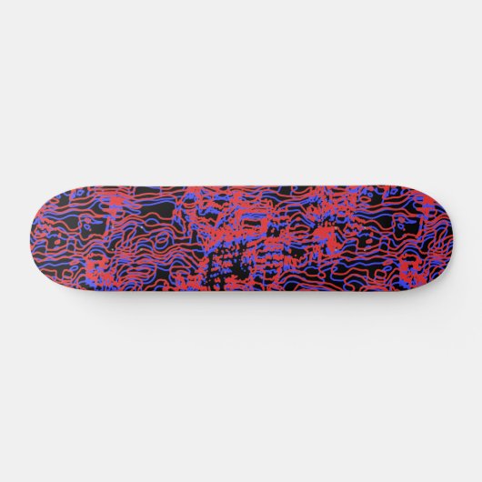 3D Retro Squiggle Skateboard (Horizontal)