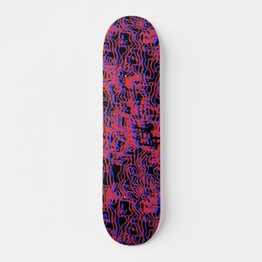 3D Retro Squiggle Skateboard (Vorne)