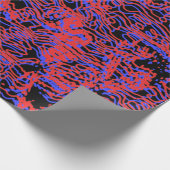 3D-Retro-Squiggle-Wiederholungsmuster Geschenkpapier (Ecke)