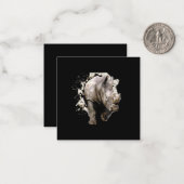 3d Rhino - African Safari Animal Rhinoceros Mitteilungskarte (Vorderseite/Rückseite Beispiel)