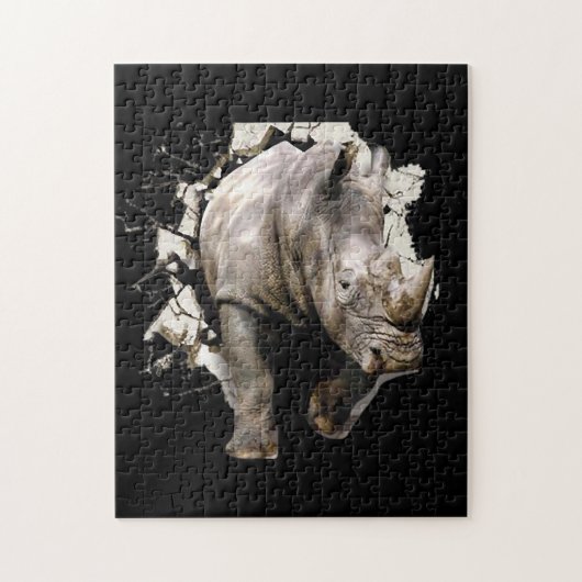 3d Rhino - African Safari Animal Rhinoceros Puzzle (Vertikal)