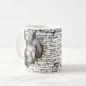 3D Rhinoceros Mendrisiotto Kaffeetasse (Vorderseite Links)