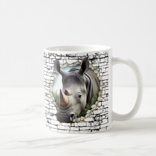 3D Rhinoceros Mendrisiotto Kaffeetasse (Rechts)