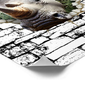 3D Rhinoceros Mendrisiotto Poster (Ecke)