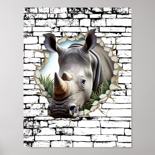 3D Rhinoceros Mendrisiotto Poster (Vorne)
