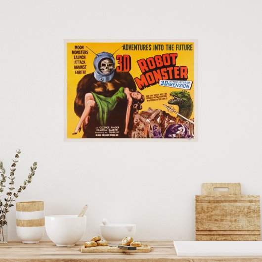 3D ROBOT MONSTER FILMPOSTER POSTER (Küche)