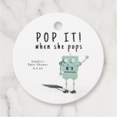 3D Roboter Junge - Pop es, wenn sie Pop! Geschenkanhänger (Vorderseite)
