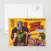 3D-ROBOTMONSTER POSTKARTE (Vorne/Hinten)