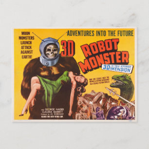 3D-ROBOTMONSTER POSTKARTE