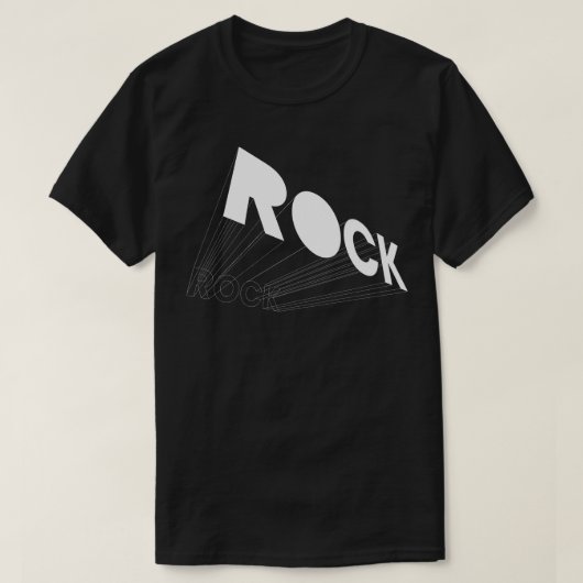 3D Rock Design T-Shirt (Design vorne)