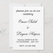 3D Romantic Heart Design Wedding Card Einladung (Rückseite)