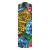 3D Rosa Floral Thermosbecher (Vorderseite)