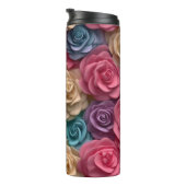 3D Rosa Floral Thermosbecher (Nach rechts gedreht)