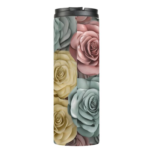 3D Rosa Floral Thermosbecher (Rückseite)