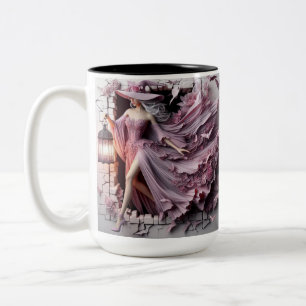 3D Rosa Halloween Zunge Laternenmagische Tasse