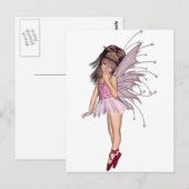 3D rosa Pixel 2 Postkarte (Vorne/Hinten)