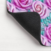 3D Rosa Rosen Mousepad (Ecke)