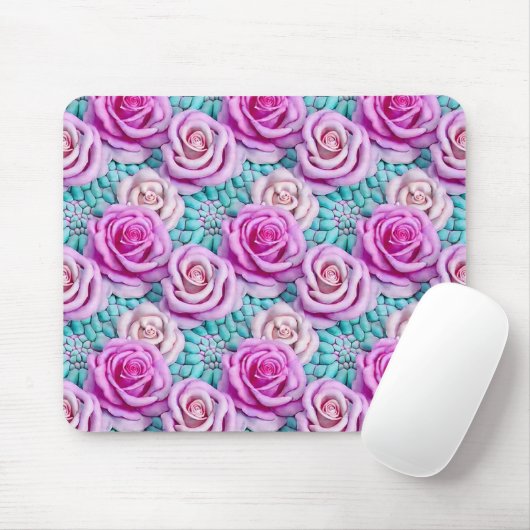 3D Rosa Rosen Mousepad (Mit Mouse)