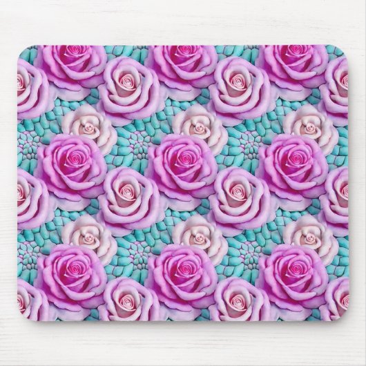 3D Rosa Rosen Mousepad (Vorne)