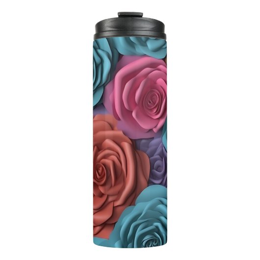 3D Rosa und Blau Thermosbecher (Vorderseite)