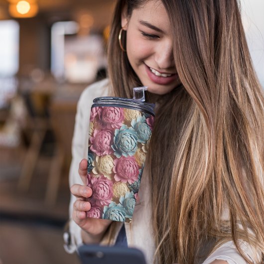 3D Rosa und Blau Thermosbecher