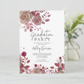 3D Rose Bouquet Blumenstrauß Foto botanischer Absc Einladung (Stehend Vorderseite)