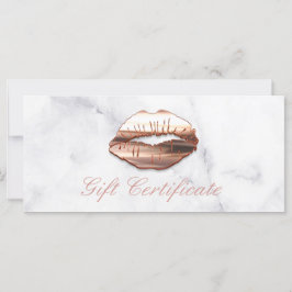 3D Rose Gold Lips Schönheitssalon Geschenkgutschei