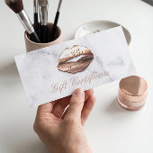 3D Rose Gold Lips Schönheitssalon Geschenkgutschei