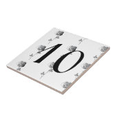 3D-Rose Hausnummer Fliese (Seite)