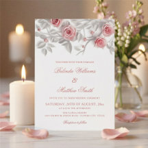 3D-Rosen Einfache Weiße Blumige Hochzeit