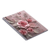 3d Roses Blume Bloral Notizblock (Rechte Seite)