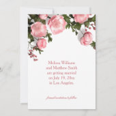 3D Roses Greenery Wildflowers Save The Date (Rückseite)