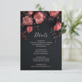 3D Roses Wildflowers Apricot Black Begleitkarte (Stehend Vorderseite)