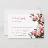 3D Roses Wildflowers Wedding RSVP Karte (Vorderseite)