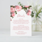 3D Roses Wildflowers White Begleitkarte (Stehend Vorderseite)