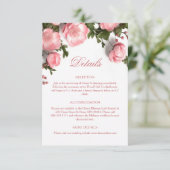 3D Roses Wildflowers White Begleitkarte (Stehend Vorderseite)