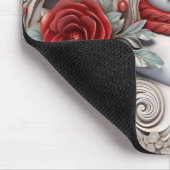 3D Rot und Grau Snowman Mousepad (Ecke)