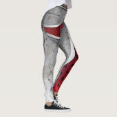 3D, rot und grau strukturiert Leggings (Rechts)