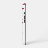 3D rote Kirschblüte iPhone Hülle (Linke Seite)