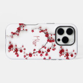 3D rote Kirschblüte iPhone Hülle (Rückseite (Horizontal))
