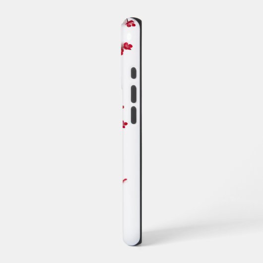 3D Rote Kirsche Blüte iPhone Hülle (Linke Seite)