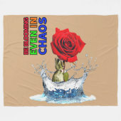 3D ROTE ROSE Fleece Blanket! (Vorderseite (Horizontal))