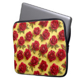 3D-rote Rose Laptopschutzhülle (Vorderseite Links)