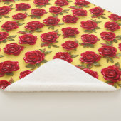 3D-rote Rose Sherpadecke (3/4)