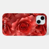3D-Rote Rosen Nahtloses Muster Case-Mate iPhone Hülle (Rückseite (Horizontal))